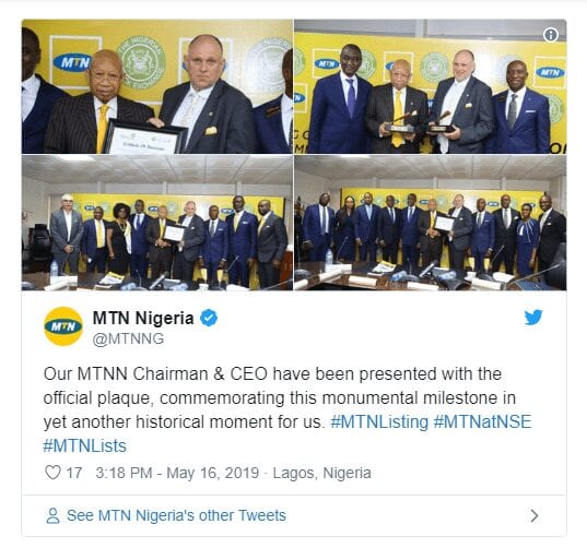 MTN Officially Lists Its Shares On The Nigerian Stock Exchange