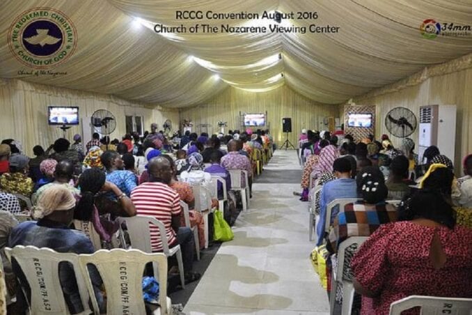 RCCG Church members during service