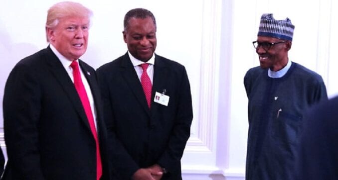 Donald Trump Buhari and Onyema