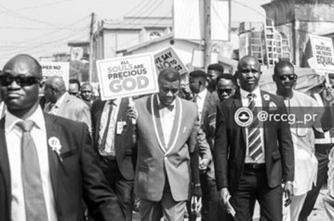 RCCG’s Pastor Adeboye leads protests against insecurity killings