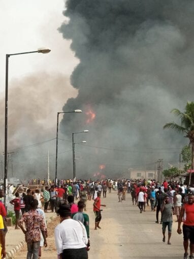 NEMA speaks on cause of Lagos oil pipeline explosion