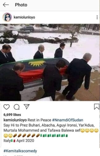 Nnamdi Kanu Died In An Italian Hospital