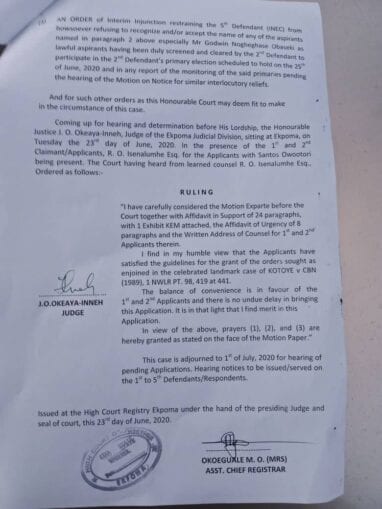 Court Orders PDP To Field Obaseki In Edo Primaries2