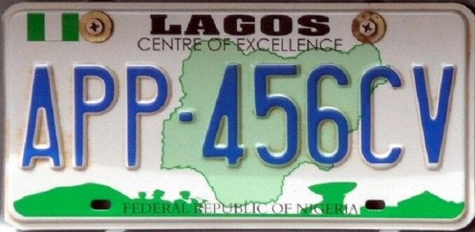 Lagos state vehicle registration plate number verification