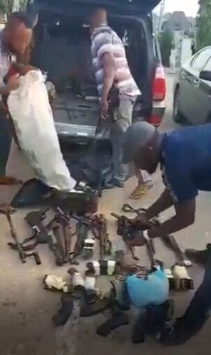 Suspected Armed Robber arrested In Asaba Weapons Recovered